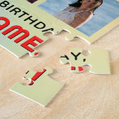 99誕生日:おもしろいレインボー#,名前をカスタムする&写真 ジグソーパズル (側面)