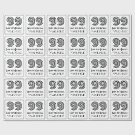 99誕生日:アールデコインスパイアスタイル「99」 +名前 ラッピングペーパー