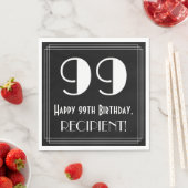 99誕生日~アールデコインスパイア見る"99",名前 スタンダードランチョンナプキン (インサイチュ)