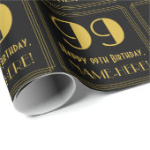 99誕生日～アールデコインスパイア見る"99"，名前 ラッピングペーパー (ロールコーナー)