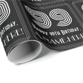 99誕生日:アールデコインスパイア「99」を見る/名前 ラッピングペーパー (ロールコーナー)