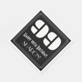 99誕生日:インスパイアアールデコ検索"99" +名前 スタンダードランチョンナプキン (角)