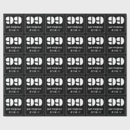 99誕生日:インスパイアアールデコ「99」と名前 ラッピングペーパー