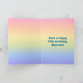 99誕生日:カラフルレインボー# 99,名前をカスタムする カード (内部)