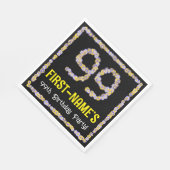 99誕生日:フローラ花数名前をカスタムする スタンダードランチョンナプキン (角)