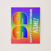 99誕生日— 数々の – 色のレインボーパターン「99」 ジグソーパズル (縦)