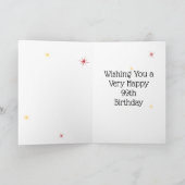 99誕生日- 99インチ星 – 赤 – Age 99カード カード (内部)