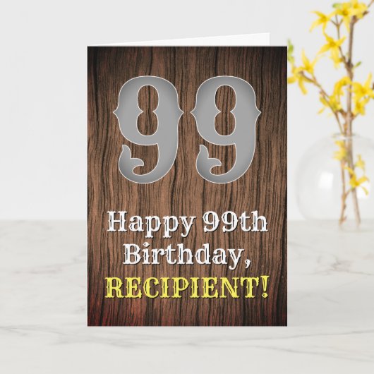 99誕生日: Country インスパイア Western Look, Name カード (黄色い花)