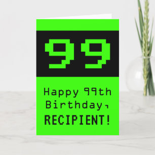 99誕生日: Nerdy / オタク系のスタイル"99"と名前 カード
