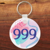 999エンジェル番号スピリチュアル再出生表示 キーホルダー (正面)