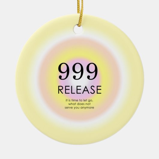 999モダンを意味する天使の数の数理 セラミックオーナメント (正面)