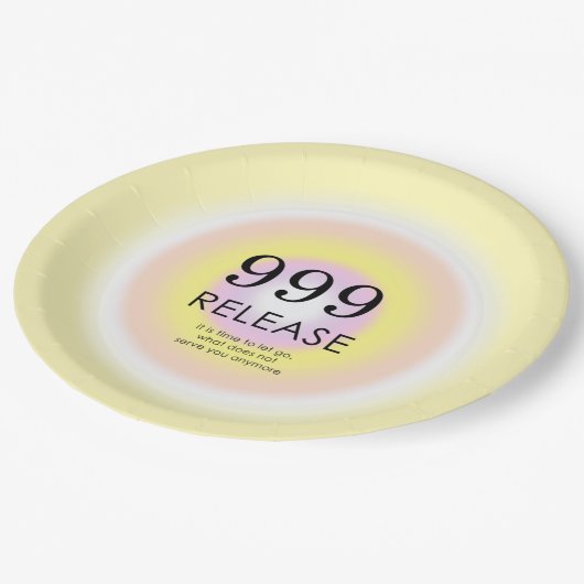 999モダンを意味する天使の数の数理 ペーパープレート (アングル)