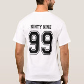 9999度総数数 Tシャツ (裏面)