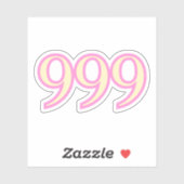 999 エンジェルナンバーの変革 シール (シート)