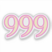 999 エンジェルナンバーの変革 シール (正面)