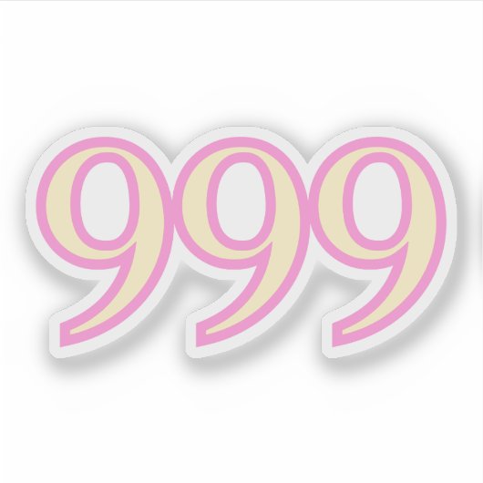 999 Angel Number Transformation シール (正面)