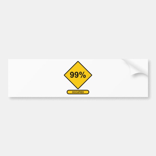 99%が占める バンパーステッカー (正面)