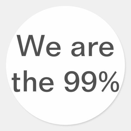 99%のステッカーだ ラウンドシール (正面)
