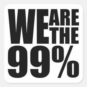 99%のステッカー スクエアシール