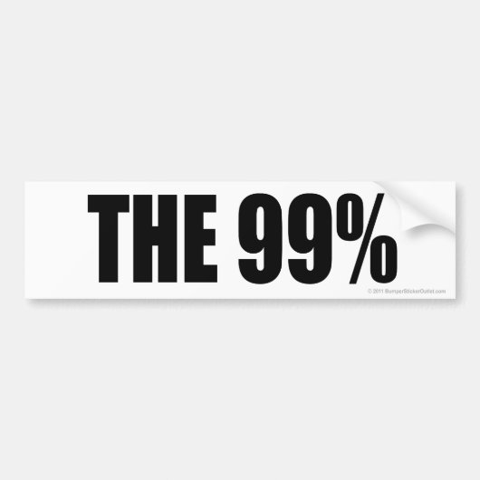 99%のバンパーステッカー バンパーステッカー (正面)