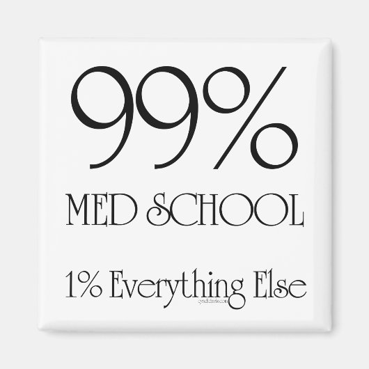 99%の中学校校 マグネット (正面)