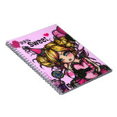 99%の甘いパーティーの妖精の誕生日の女の子のピンクのノート ノートブック (右側)