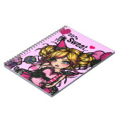 99%の甘いパーティーの妖精の誕生日の女の子のピンクのノート ノートブック (左側)