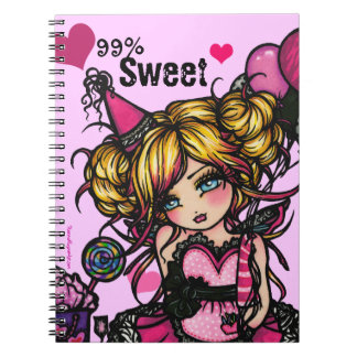 99%の甘いパーティーの妖精の誕生日の女の子のピンクのノート ノートブック