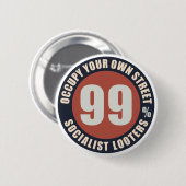 99%の社会主義略奪者 缶バッジ (正面&裏面)