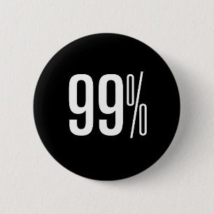99%の黒いボタン 缶バッジ