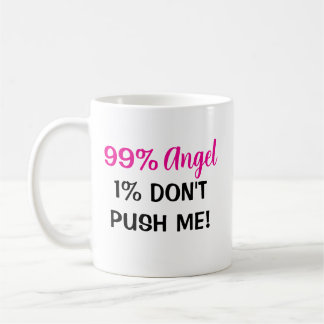「99%エンジェル、1%姿勢 – 女性コーヒーマグ コーヒーマグカップ