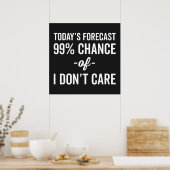 99%チャンス気におもしろい引用文 ポスター (キッチン)