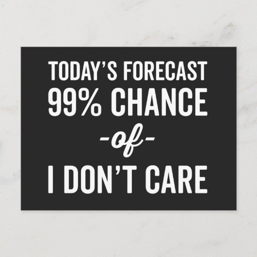 99%チャンス気におもしろい引用文 ポストカード (正面)