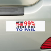 99% -余りに大きい失敗するため バンパーステッカー (車上)