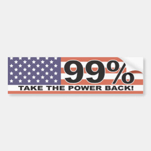 99% -力のバンパーステッカーを取り戻して下さい バンパーステッカー