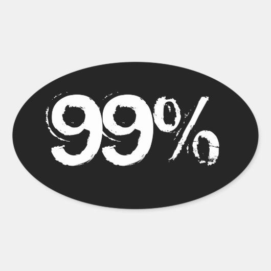 99% 楕円形シール (正面)