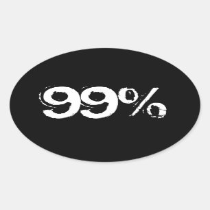 99% 楕円形シール