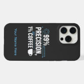 99%正確で1%のコーヒーで成り立つ面白い品質エンジニア iPhoneケース (裏面横)