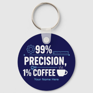 99%正確で1%コーヒー おもしろ品質エンジニア キーホルダー