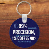 99%正確で1%コーヒー おもしろ品質エンジニア キーホルダー (裏面)