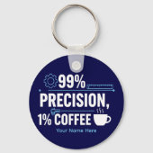 99%正確で1%コーヒー おもしろ品質エンジニア キーホルダー (裏面)