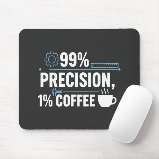 99%正確率 1%コーヒー おもしろい品質エンジニア マウスパッド (マウス)