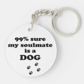 99%確かに私の仲間は犬だ-おもしろい引用文 キーホルダー (裏面)