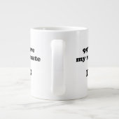 99%私のソウルメイトは犬だと確信 – おもしろい引用文 ジャンボコーヒーマグカップ (裏面)