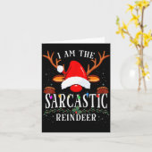 99 私は皮肉屋のトナカイだ ユニ大人 ブラック コ カード (黄色い花)