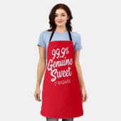 99.9%本物の甘さ。1%バダスエプロン エプロン (着用した状態)