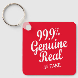 99.9%本物実在の。1%偽 キーホルダー