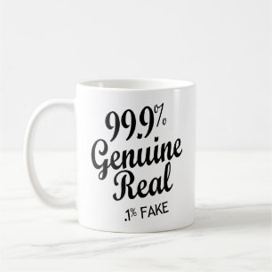 99.9%本物実在の。1%偽 コーヒーマグカップ