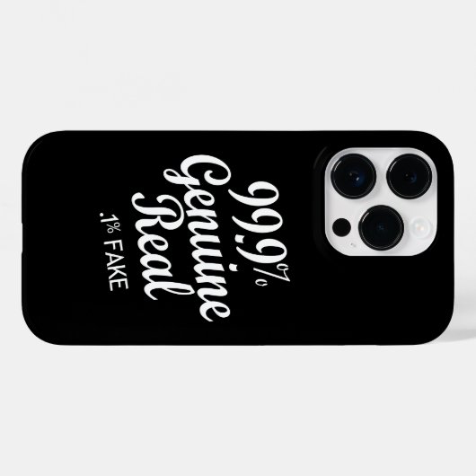 99.9%本物実在の。1%偽 Case-Mate iPhoneケース (裏面 (横))