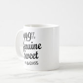 99.9% Genuine Sweet.1% Badass (2) コーヒーマグカップ (正面左)